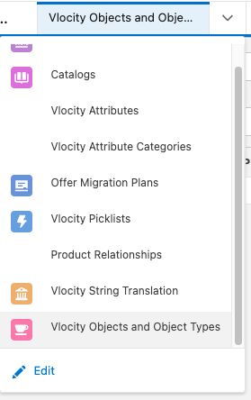 migrate vlocity products idx workbench vlocity objects and object types power launcher menu