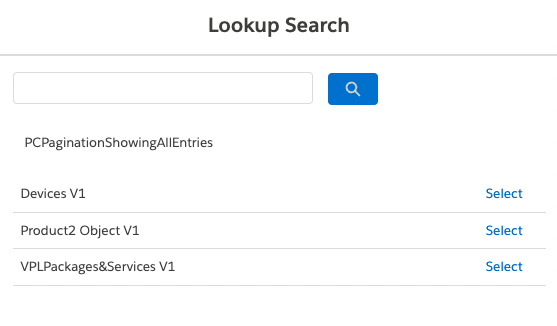 salesforce industries Product object types Lookup search for parent object