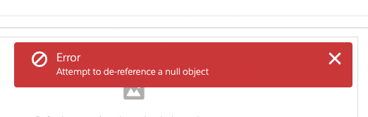 Vlocity Product details Error attempt to de-reference a null object