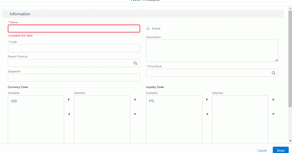 New price list setup industries cpq information price list setup context rules